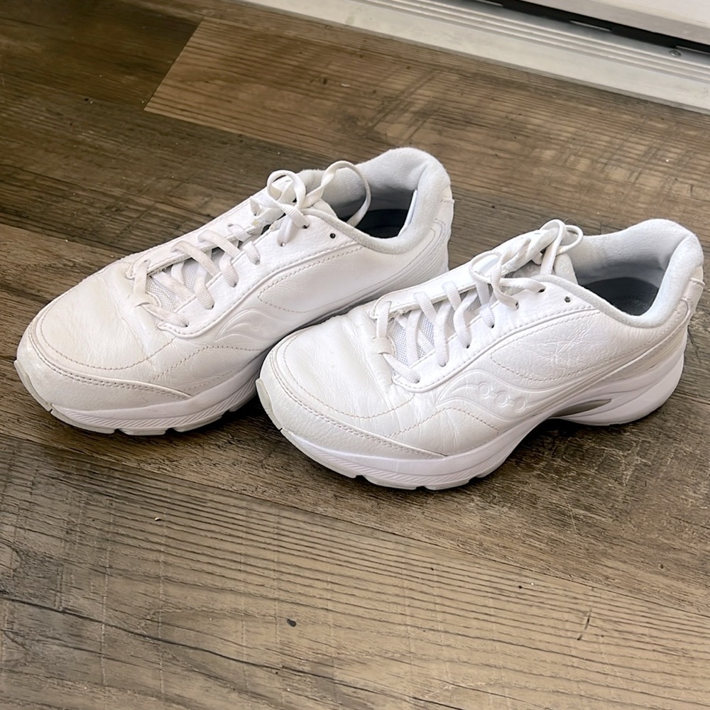 White Saucony shoes